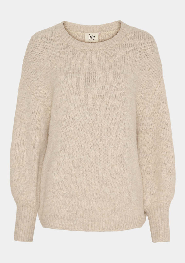 I SAY Kaho Knit Pullover Knitwear 111 Sand Melange