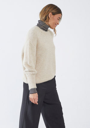 I SAY Kaho Knit Pullover Knitwear 111 Sand Melange