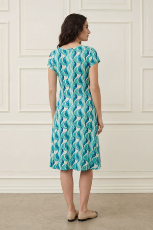 I SAY Kalla Jersey Dress Basics M72 Aqua Flow
