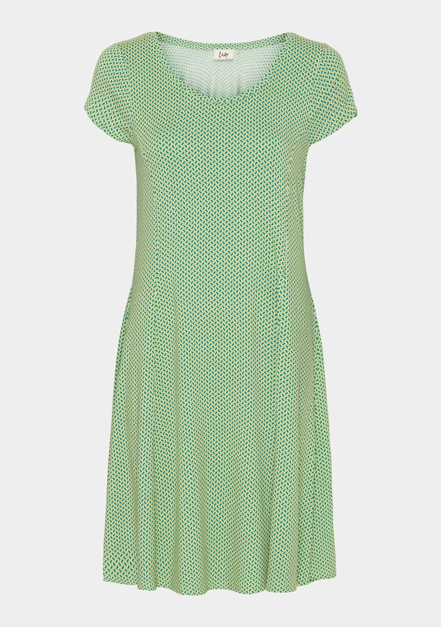 I SAY Kalla Jersey Dress Dresses L15 Emerald Geometric