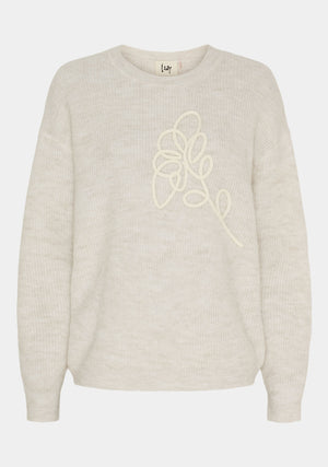 I SAY Kamo Knit Pullover Knitwear 101 Broken White