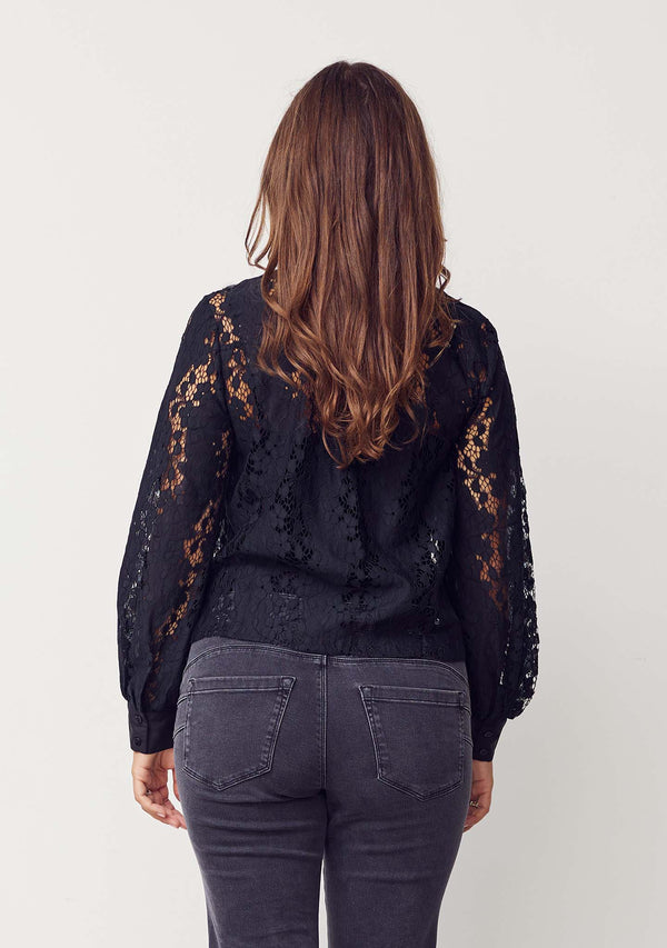 I SAY Kimie Lace Shirt Shirts 900 Black