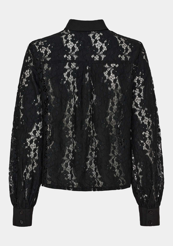 I SAY Kimie Lace Shirt Shirts 900 Black