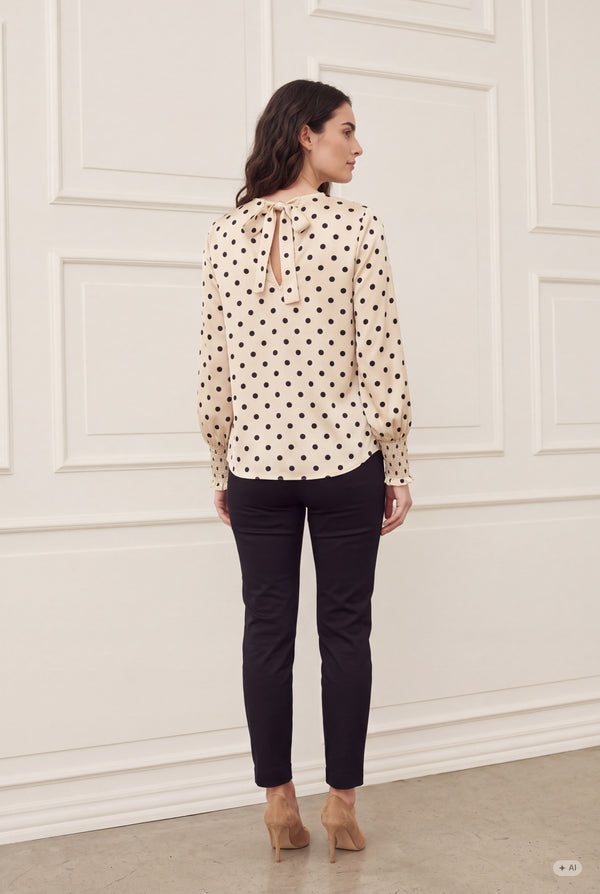 I SAY Kleo Blouse Blouses N63 Cream w/Dots