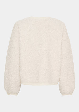 I SAY Leone Jacket Knitwear 101 Broken White