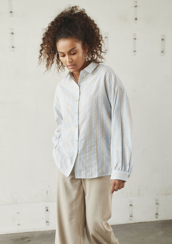 I SAY Liane Shirt Shirts B84 Light Blue Stripe