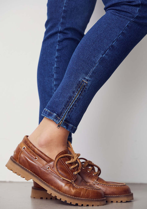 I SAY Lido Zip Jeans Pants 633 Basic Denim Wash