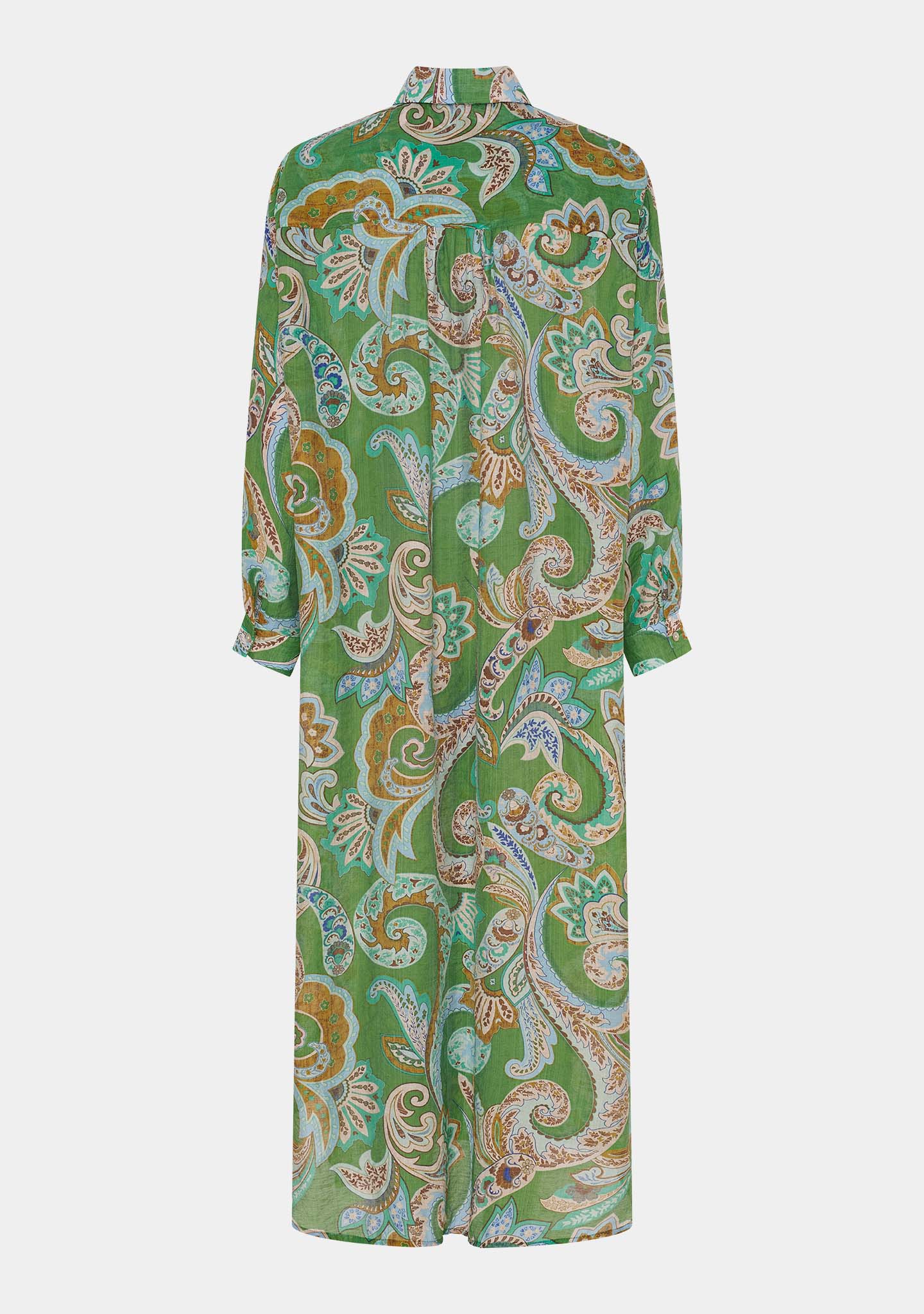 green paisley shirt dress L'Agence