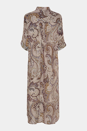 I SAY Lotta Shirt Dress Dresses N45 Taupe Paisley