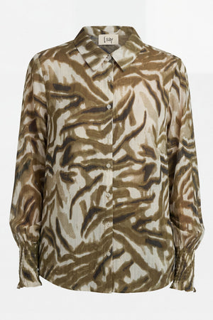 I SAY Lotta Smock Shirt Shirts N49 Khaki Flow