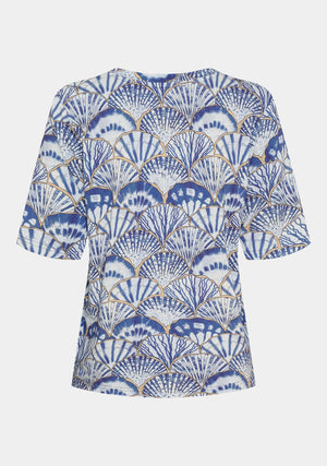 I SAY Louis Basic T-shirt T-Shirts M71 Blue Seashell