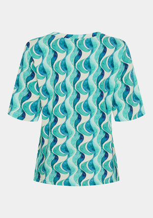 I SAY Louis Basic T-shirt T-Shirts M72 Aqua Flow