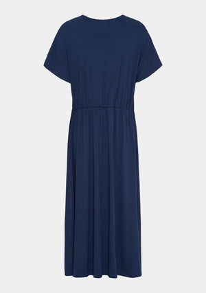 I SAY Louis V-Neck Dress Dresses 640 Navy