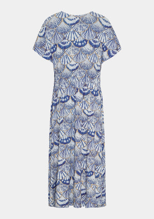 I SAY Louis V-Neck Dress Dresses M71 Blue Seashell