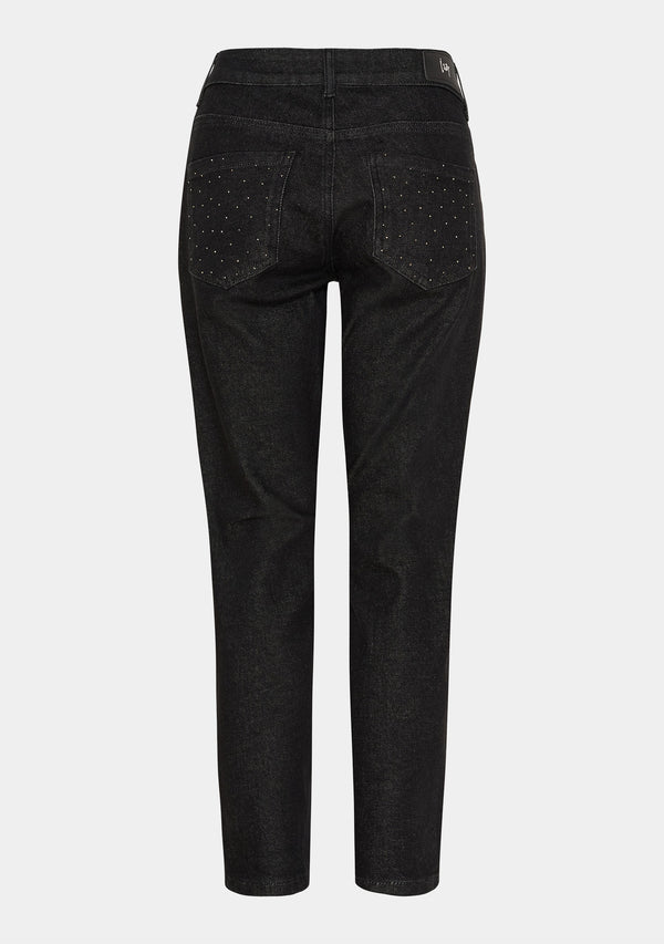 I SAY Lucca Shine Jeans Pants 917 Black Wash