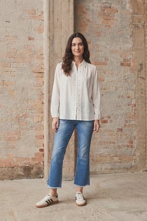 I SAY Lykke Colar Shirt Shirts 101 Broken White