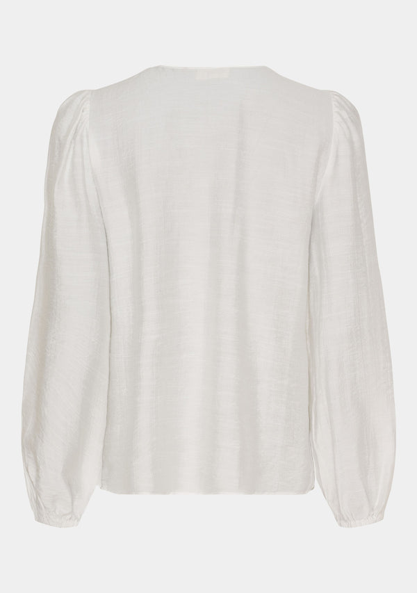 I SAY Lykke V-Neck Blouse Blouses 101 Broken White