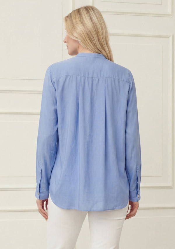 I SAY Marie Long Blouse Blouses 645 Skyblue