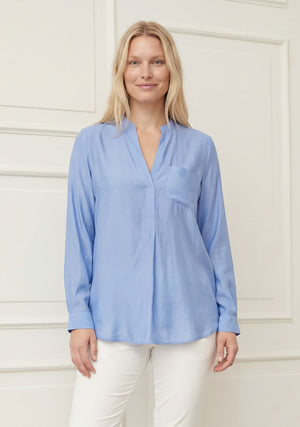I SAY Marie Long Blouse Blouses 645 Skyblue