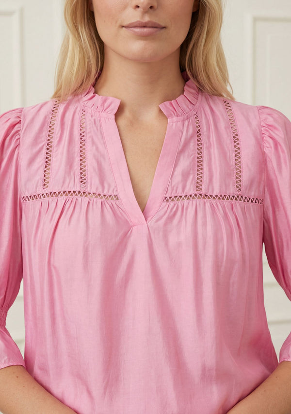 I SAY Marie s/s Blouse Blouses 550 Fresh Pink