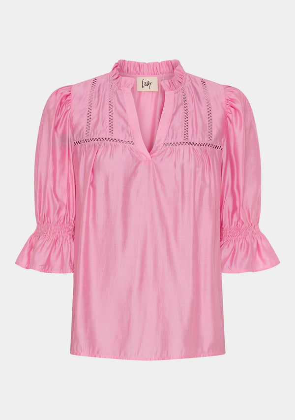 I SAY Marie s/s Blouse Blouses 550 Fresh Pink
