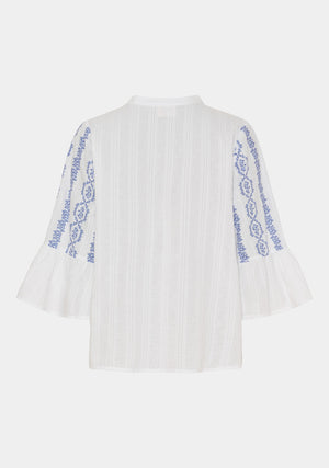 I SAY Mina Blouse Blouses N33 Blue Flower Vine