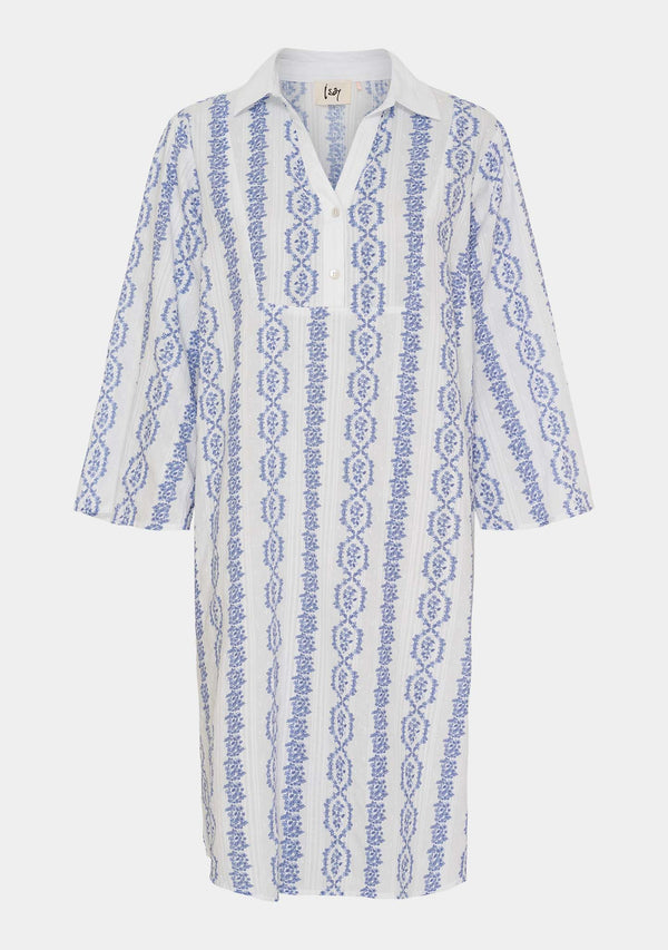 I SAY Mina Dress Dresses N33 Blue Flower Vine