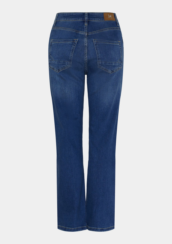 I SAY Monza Straight Jeans Pants 606 Mid Denim