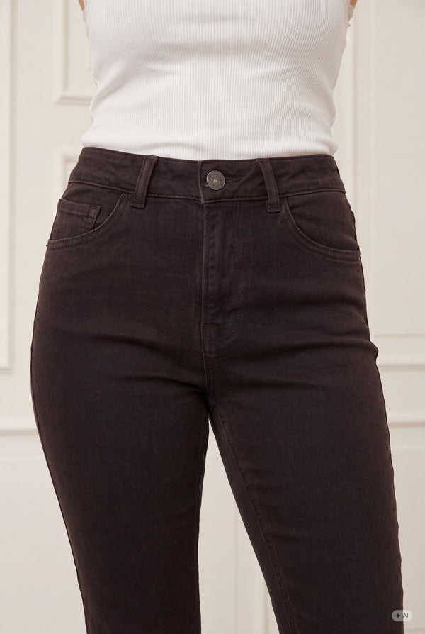 I SAY Monza Straight Pant Pants 356 Dark brown