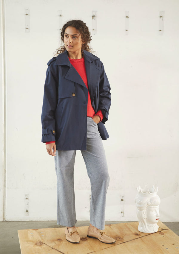 I SAY Monza Striped Jeans Pants G12 Milky Stripe