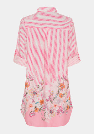 I SAY Mynte Tunic Dress Tunics N32 Pink Tone Borderprint