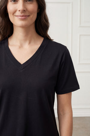 I SAY Nugga Basic V-Neck T-Shirt Basics 900 Black