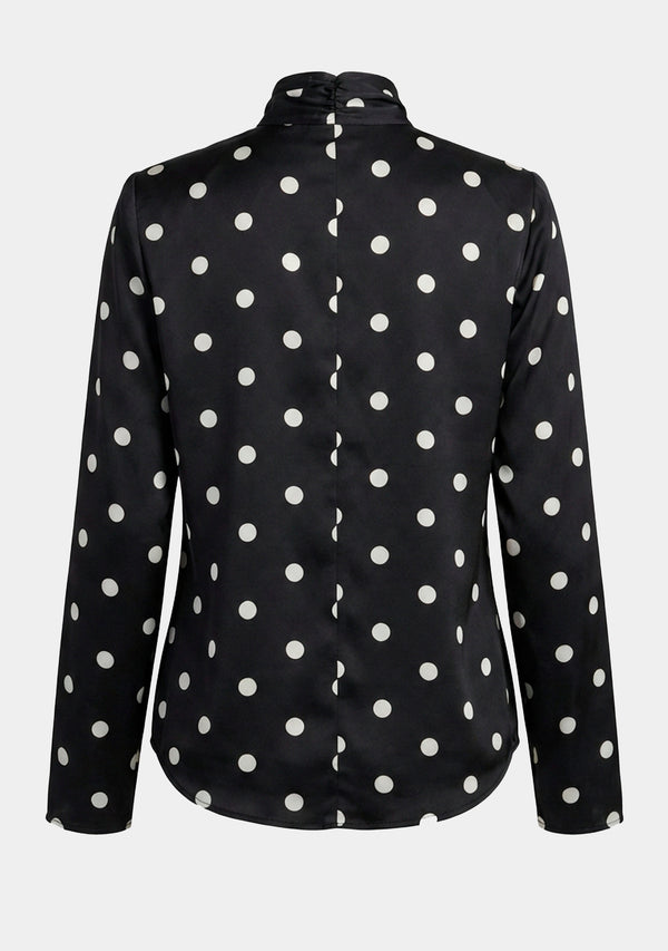 I SAY Osla Bow Blouse Blouses N62 Black w/Dots