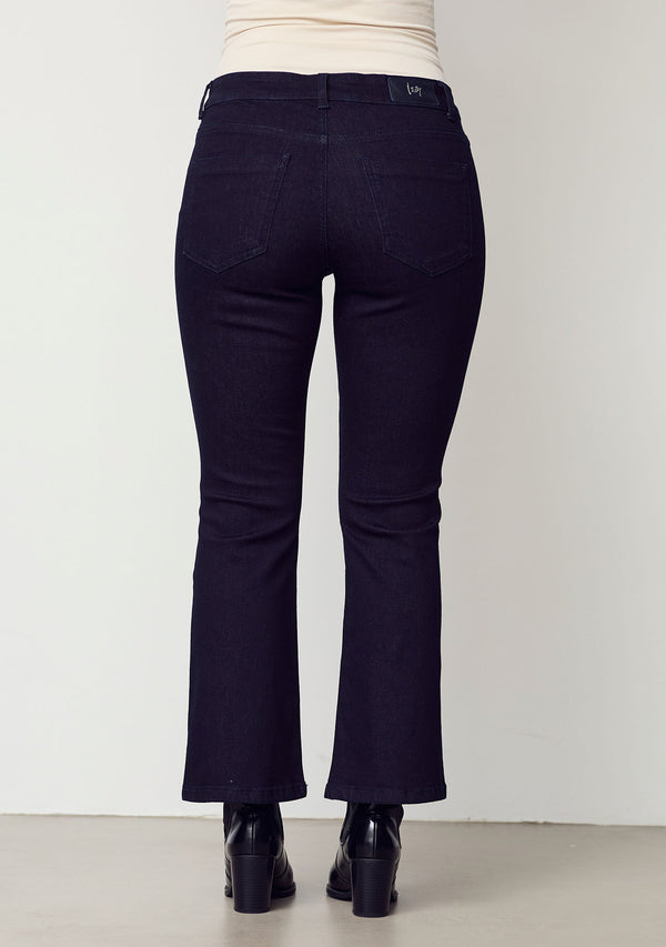 I SAY Parma Flare Jeans Pants 694 Dark Deep Denim