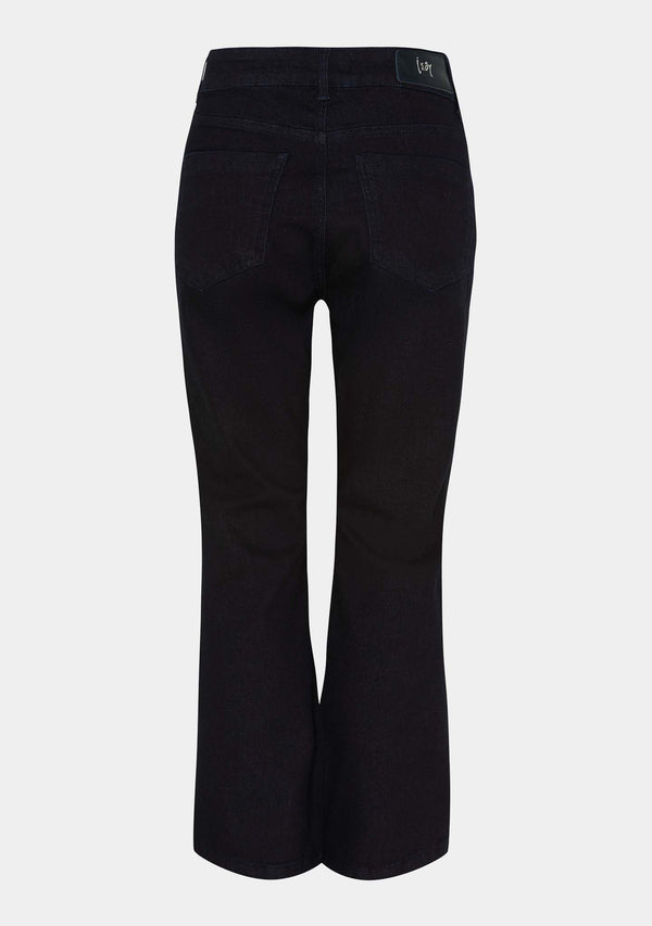 I SAY Parma Flare Jeans Pants 694 Dark Deep Denim