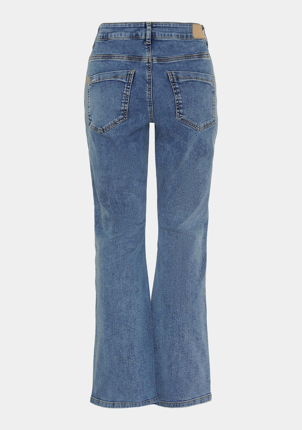 I SAY Parma Flare Jeans Pants K27 Denim Basic Wash