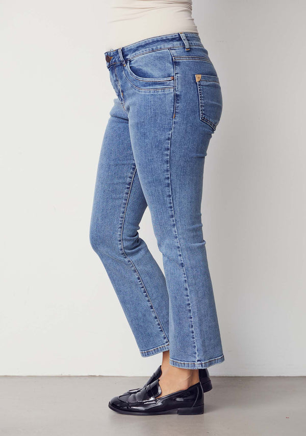 I SAY Parma Flare Jeans Pants K27 Denim Basic Wash