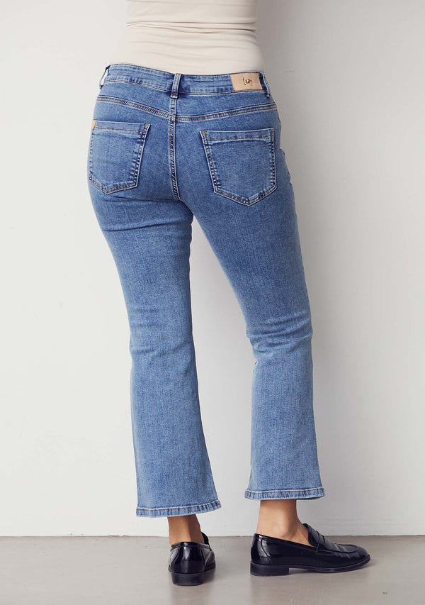 I SAY Parma Flare Jeans Pants K27 Denim Basic Wash
