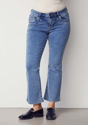 I SAY Parma Flare Jeans Pants K27 Denim Basic Wash