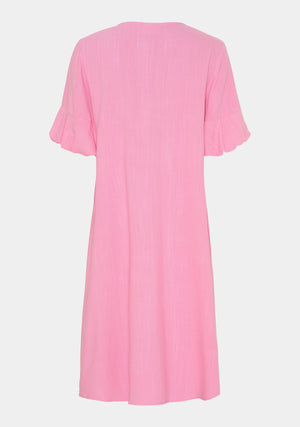 I SAY Pearl Baloon Sleeve Dress Dresses 550 Fresh Pink