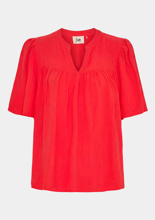 I SAY Pearl Blouse Blouses 431 Raspberry