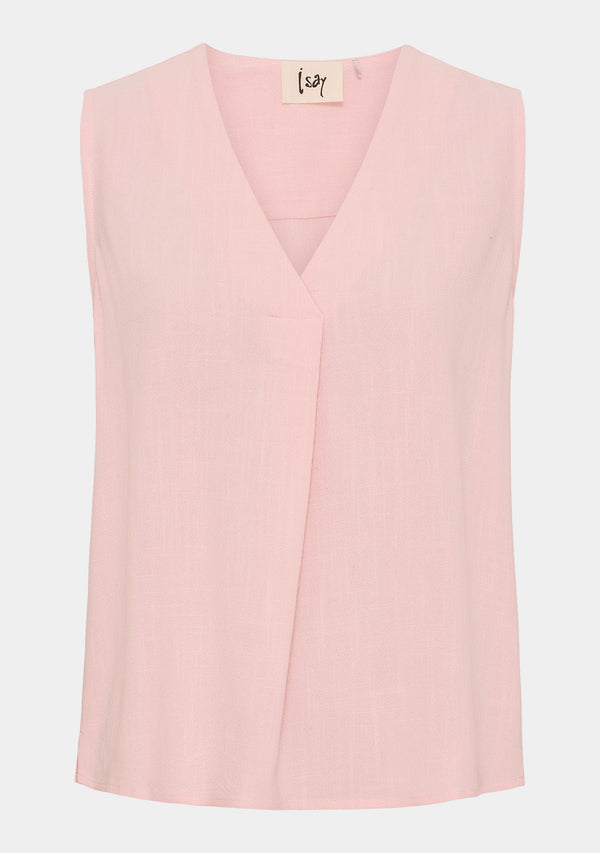 I SAY Pearl V-Neck Top Tops 433 Powder Rose