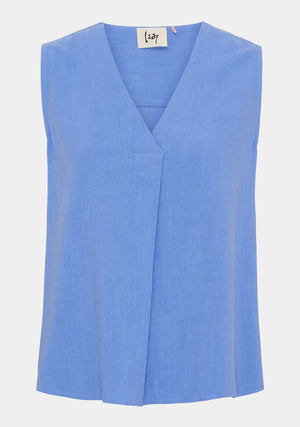 I SAY Pearl V-Neck Top Tops 645 Skyblue