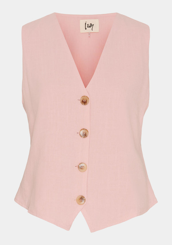 I SAY Pearl Waistcoat Vest 433 Powder Rose