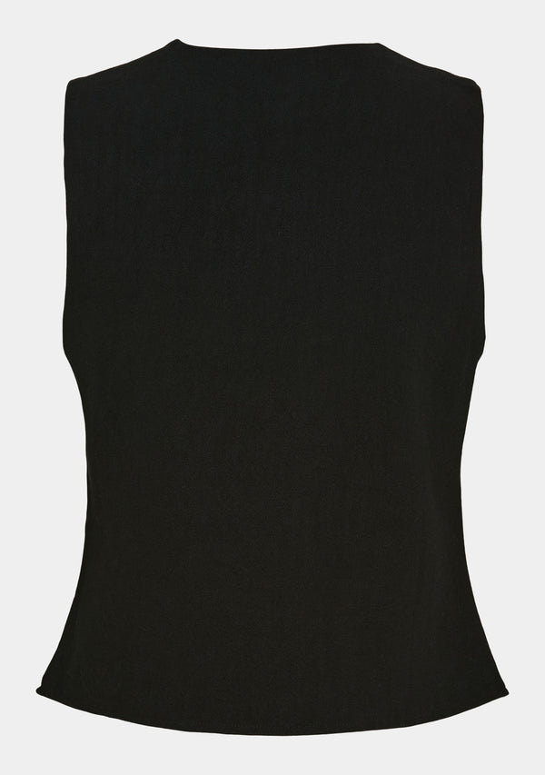 I SAY Pearl Waistcoat Vest 900 Black