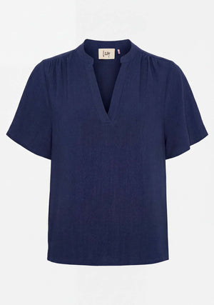 I SAY Pearl s/s Blouse Blouses 640 Navy