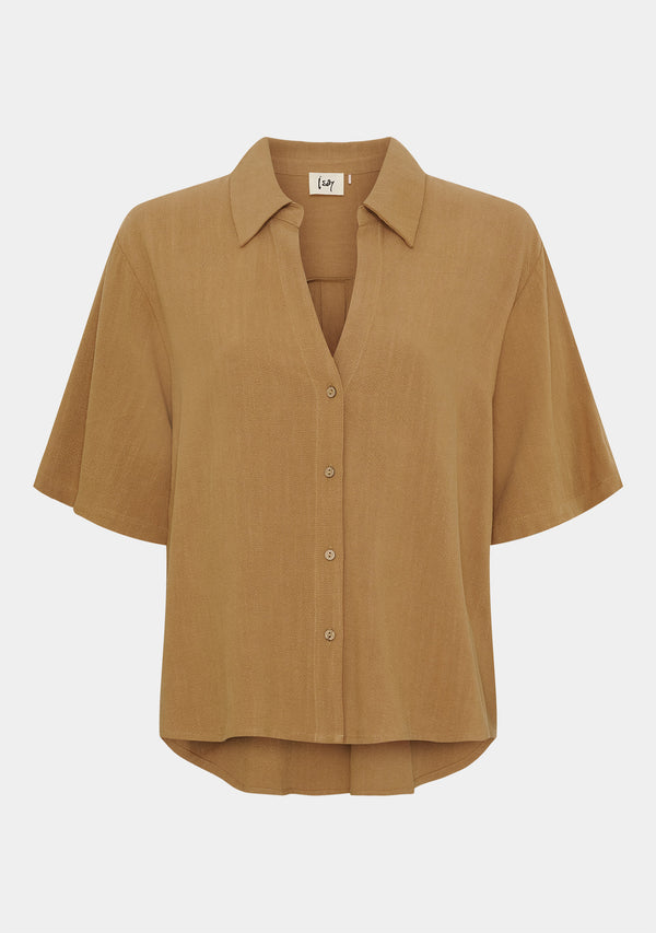 I SAY Pearl s/s Shirt Shirts 321 Luxury Camel