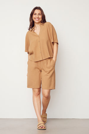 I SAY Pearl s/s Shirt Shirts 321 Luxury Camel