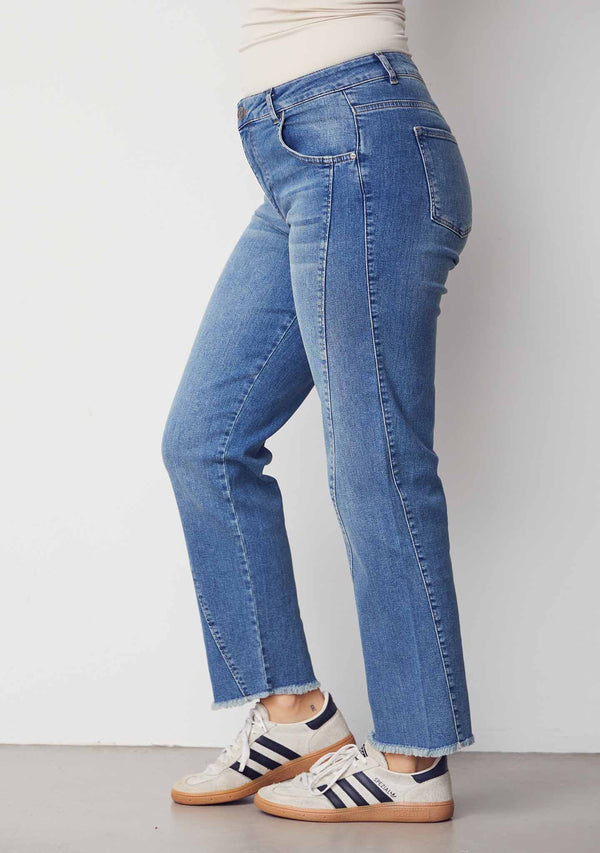 I SAY Portofino Cropped Jeans Pants M89 Clear Wash