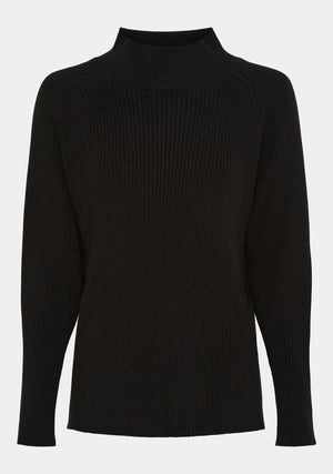 I SAY Saga Turtle Pullover Knitwear 900 Black